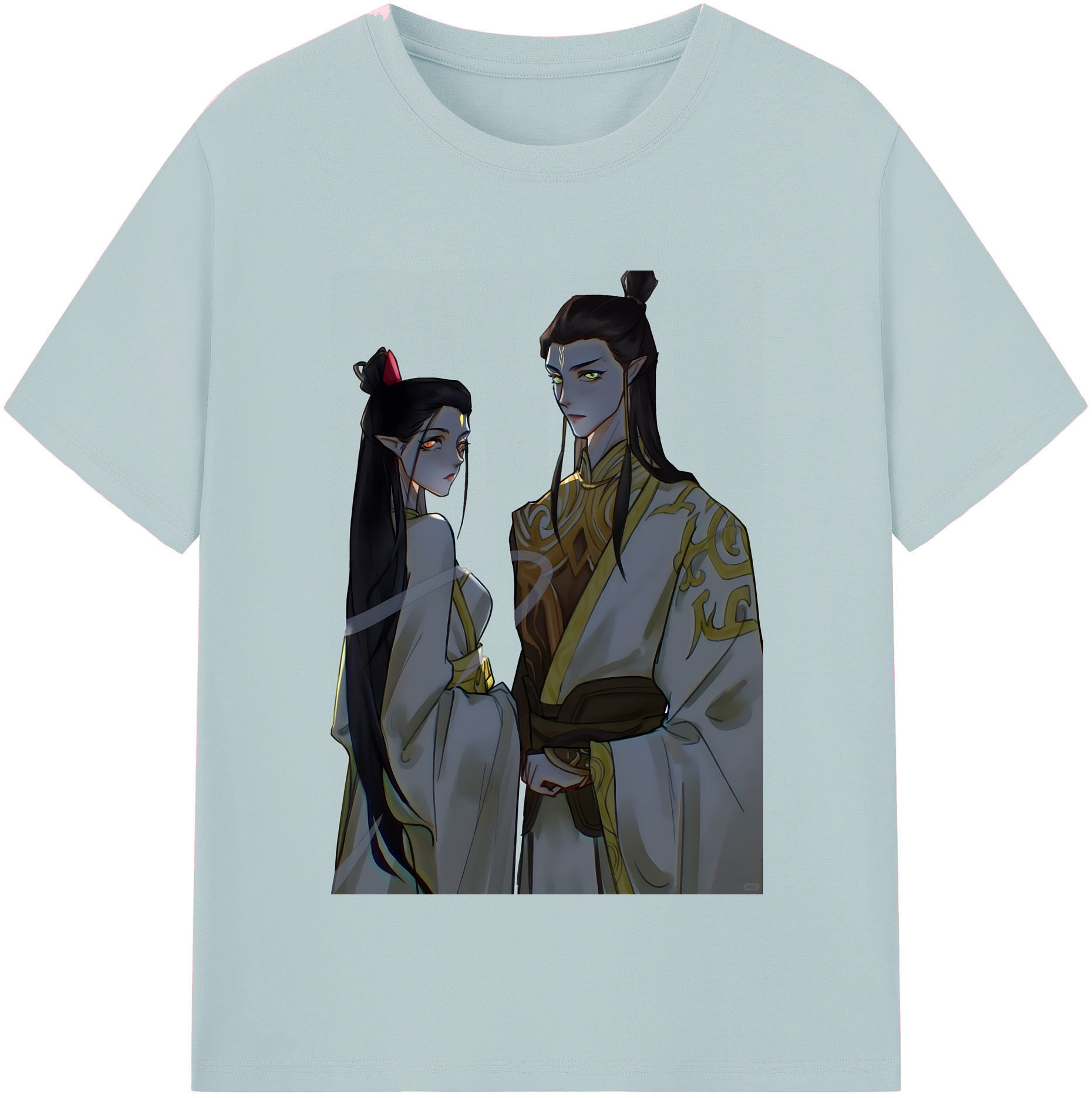 （画像用） Ne Zha 2 ナタ 魔童の大暴れ 綿100％半袖Tシャツ（フロントプリント）